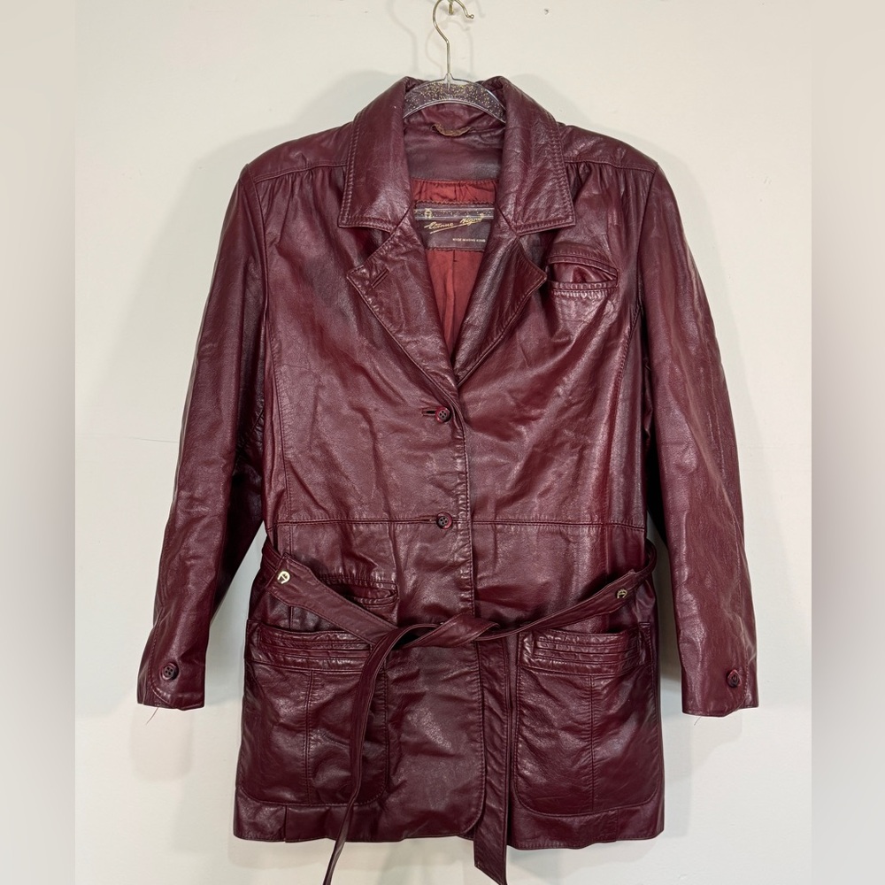 Etienne Aigner 1970s genuine leather jacket
